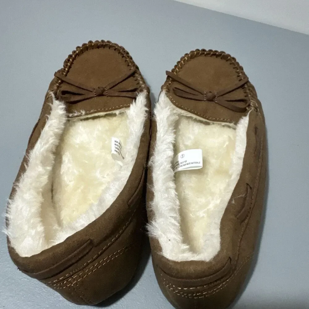Cat & Jack Youth Girl's Shoes Slippers Slip On Brown Size 3